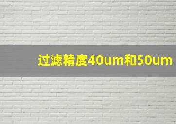 过滤精度40um和50um