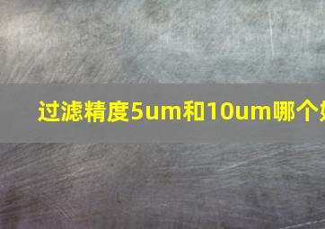 过滤精度5um和10um哪个好