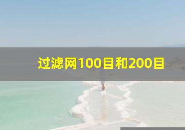 过滤网100目和200目