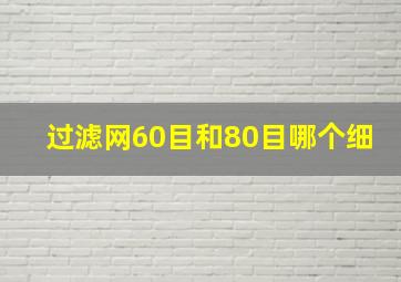 过滤网60目和80目哪个细