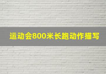 运动会800米长跑动作描写