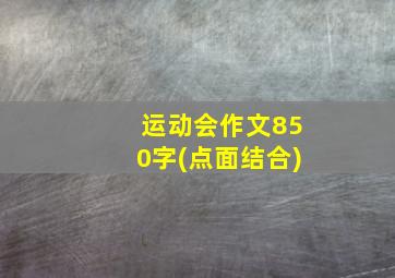 运动会作文850字(点面结合)