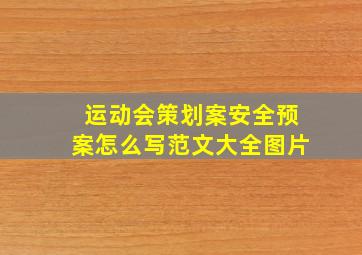 运动会策划案安全预案怎么写范文大全图片