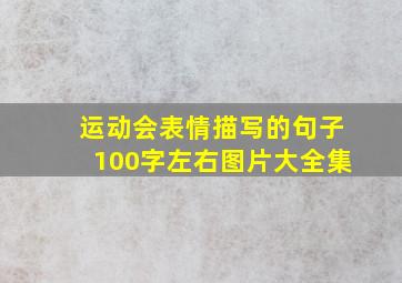 运动会表情描写的句子100字左右图片大全集