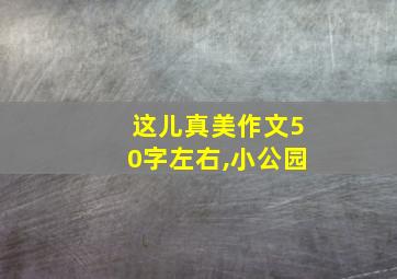 这儿真美作文50字左右,小公园