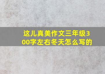 这儿真美作文三年级300字左右冬天怎么写的