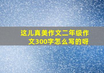 这儿真美作文二年级作文300字怎么写的呀