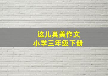 这儿真美作文小学三年级下册