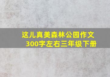 这儿真美森林公园作文300字左右三年级下册