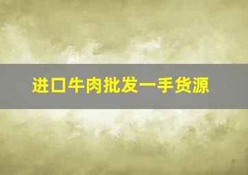 进口牛肉批发一手货源