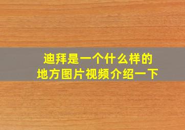 迪拜是一个什么样的地方图片视频介绍一下