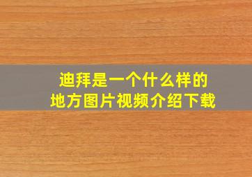 迪拜是一个什么样的地方图片视频介绍下载