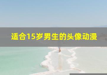 适合15岁男生的头像动漫