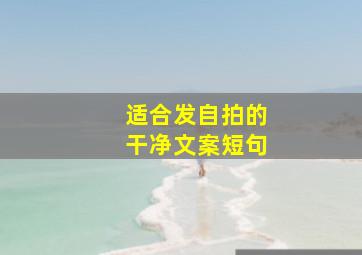 适合发自拍的干净文案短句