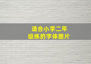 适合小学二年级练的字体图片