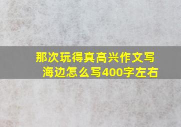 那次玩得真高兴作文写海边怎么写400字左右