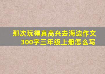 那次玩得真高兴去海边作文300字三年级上册怎么写