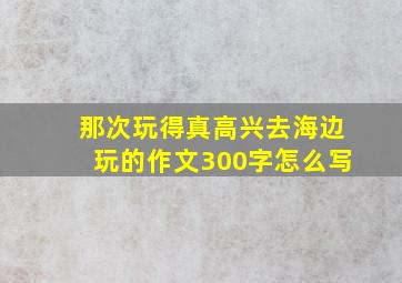 那次玩得真高兴去海边玩的作文300字怎么写