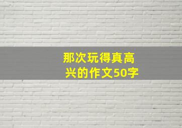 那次玩得真高兴的作文50字