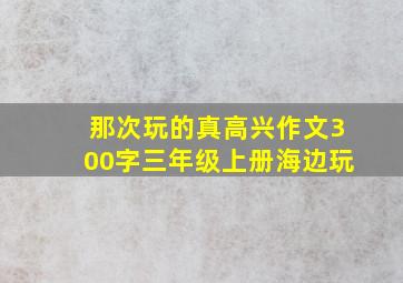 那次玩的真高兴作文300字三年级上册海边玩