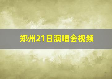 郑州21日演唱会视频