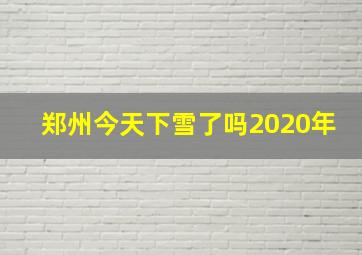 郑州今天下雪了吗2020年