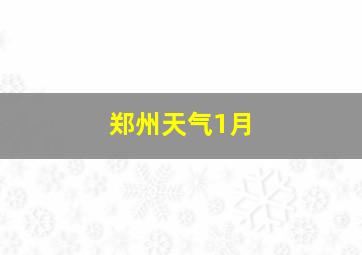 郑州天气1月