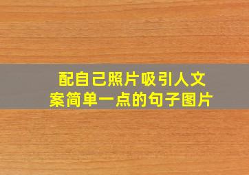 配自己照片吸引人文案简单一点的句子图片