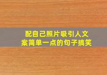 配自己照片吸引人文案简单一点的句子搞笑