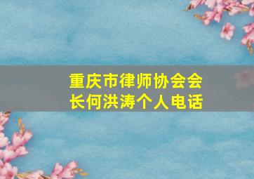 重庆市律师协会会长何洪涛个人电话