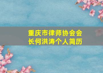 重庆市律师协会会长何洪涛个人简历