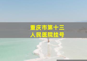 重庆市第十三人民医院挂号