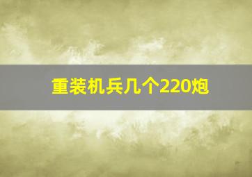 重装机兵几个220炮