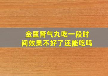 金匮肾气丸吃一段时间效果不好了还能吃吗