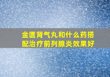 金匮肾气丸和什么药搭配治疗前列腺炎效果好