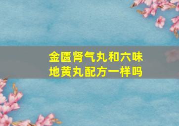 金匮肾气丸和六味地黄丸配方一样吗