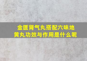 金匮肾气丸搭配六味地黄丸功效与作用是什么呢