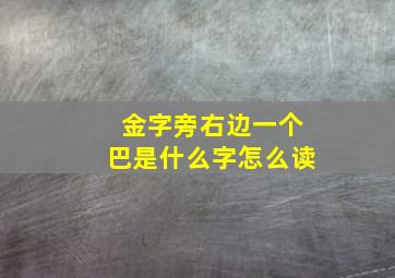 金字旁右边一个巴是什么字怎么读