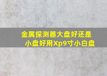 金属探测器大盘好还是小盘好用Xp9寸小白盘