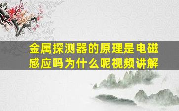 金属探测器的原理是电磁感应吗为什么呢视频讲解