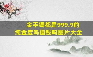 金手镯都是999.9的纯金度吗值钱吗图片大全