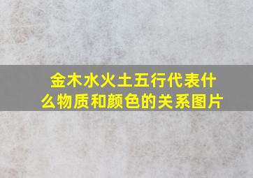 金木水火土五行代表什么物质和颜色的关系图片