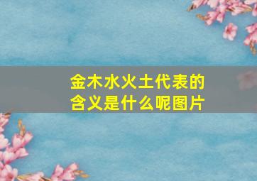 金木水火土代表的含义是什么呢图片