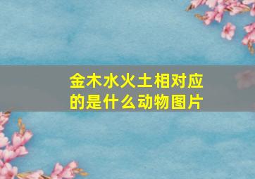 金木水火土相对应的是什么动物图片