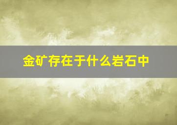 金矿存在于什么岩石中