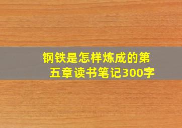 钢铁是怎样炼成的第五章读书笔记300字