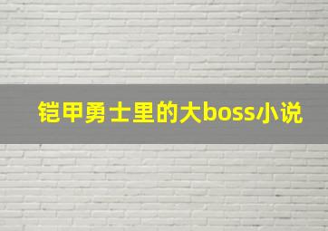 铠甲勇士里的大boss小说