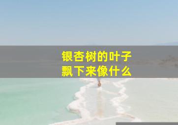 银杏树的叶子飘下来像什么