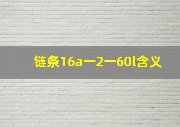 链条16a一2一60l含义