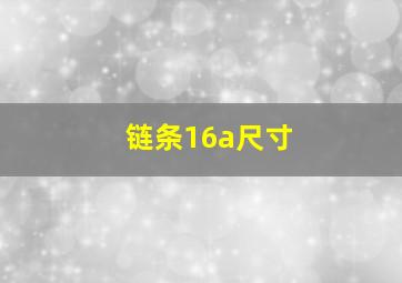 链条16a尺寸